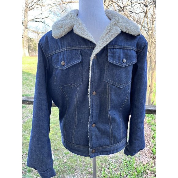 Raritan Denim Jacket with Sherpa Lining Mens 38 - Picture 1 of 16